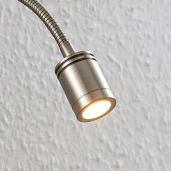 Lindby Væglamper|Væglamper > LED-væglampe Legera, 11 cm, nikkelfarvet, fleksibel arm