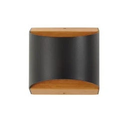 Lindby Terrassebelysning|Væglamper > LED-væglampe Lenore, sort, metal, 13 cm, IP44