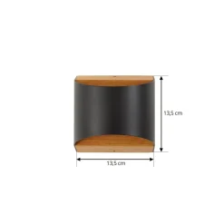 Lindby Terrassebelysning|Væglamper > LED-væglampe Lenore, sort, metal, 13 cm, IP44