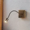 Lindby Væglamper|Væglamper > LED-væglampe Mayar, messing, metal, læselampe, 11cm