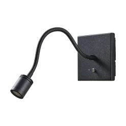 Lindby Væglamper|Væglamper > LED-væglampe Mayar, sort, metal, læselampe, 11cm