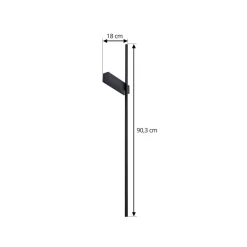 Lindby Væglamper|Væglamper > LED-væglampe Natsumi, sort, aluminium, 90 cm