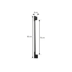 Lindby Terrassebelysning|Væglamper > LED-væglampe Neano, 90 cm, sort, metal, IP54