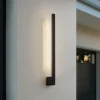 Terrassebelysning|Væglamper ^ Lindby LED-væglampe Neano, 60 cm, sort, metal, IP54