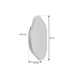 Lindby Væglamper > LED-væglampe Nielson, hvid, gips, 30 x 30 cm