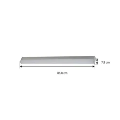 Lindby Væg- Og Spejllamper|Væglamper > LED-væglampe Philippa, kantet, 89 cm, aluminiumsfarvet, IP44