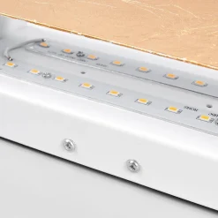 Lindby Gang|Pendellamper > LED-væglampe Quentin, 23 cm bred, guldfarvet, metal