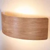 Lindby Pendellamper|Væglamper > LED-væglampe Rafailia, bredde 33 cm, træ, 3.000K