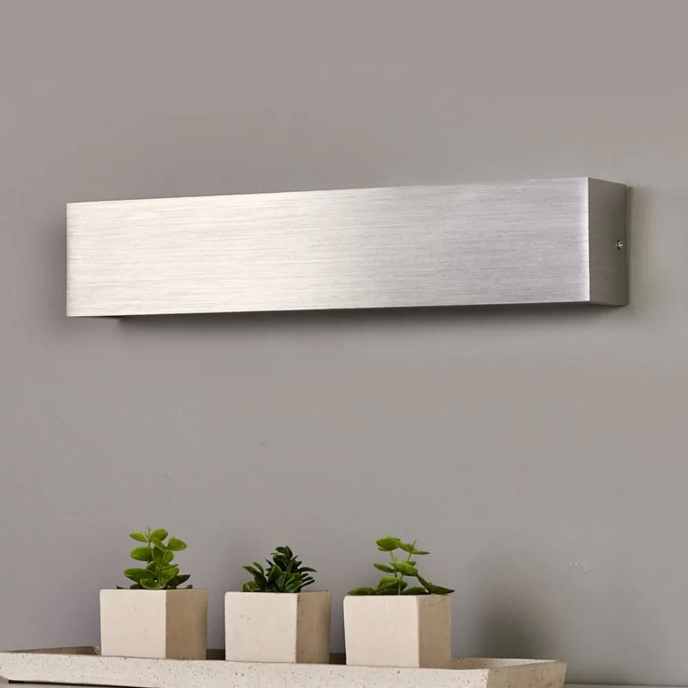 Lindby Væglamper|Væglamper > LED-væglampe Ranik, 40 cm, aluminiumsfarvet, metal