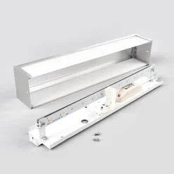 Lindby Væglamper|Væglamper > LED-væglampe Ranik, 40 cm, aluminiumsfarvet, metal