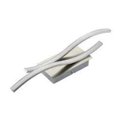 Gang|Væglamper ^ Lindby LED-væglampe Safia, 45 cm, nikkelfarvet, metal