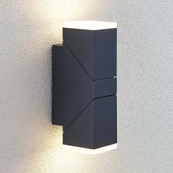 Terrassebelysning|Væglamper ^ Lindby LED-væglampe Sally, 22 cm, antracit, IP54