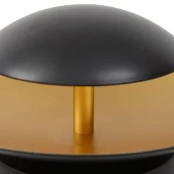 Lindby Væglamper|Væglamper > LED-væglampe Tiama, metal, sort/guld, Ø 20 cm