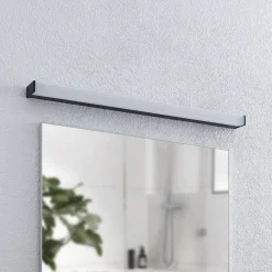 Lindby Væg- Og Spejllamper|Væglamper > LED-væglampe til badeværelset Ulisan, 89 cm, sort, kantet