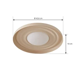 Lindby Gang|Væglamper > LED-væglampe Waves, beige, Ø 43 cm, metal