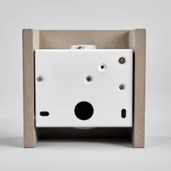 Væglamper|Væglamper ^ Lindby LED-væglampe Yva, grå, beton, 13 x 13 cm, op/ned
