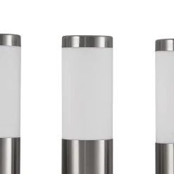 Lindby Solcellelamper|Udendørs Spot > Lexiane LED-solcellelamper, 3-sæt, stål