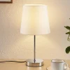 Lindby Bordlamper > Leza bordlampe, krom, hvid skærm
