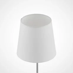 Lindby Bordlamper > Leza bordlampe, krom, hvid skærm