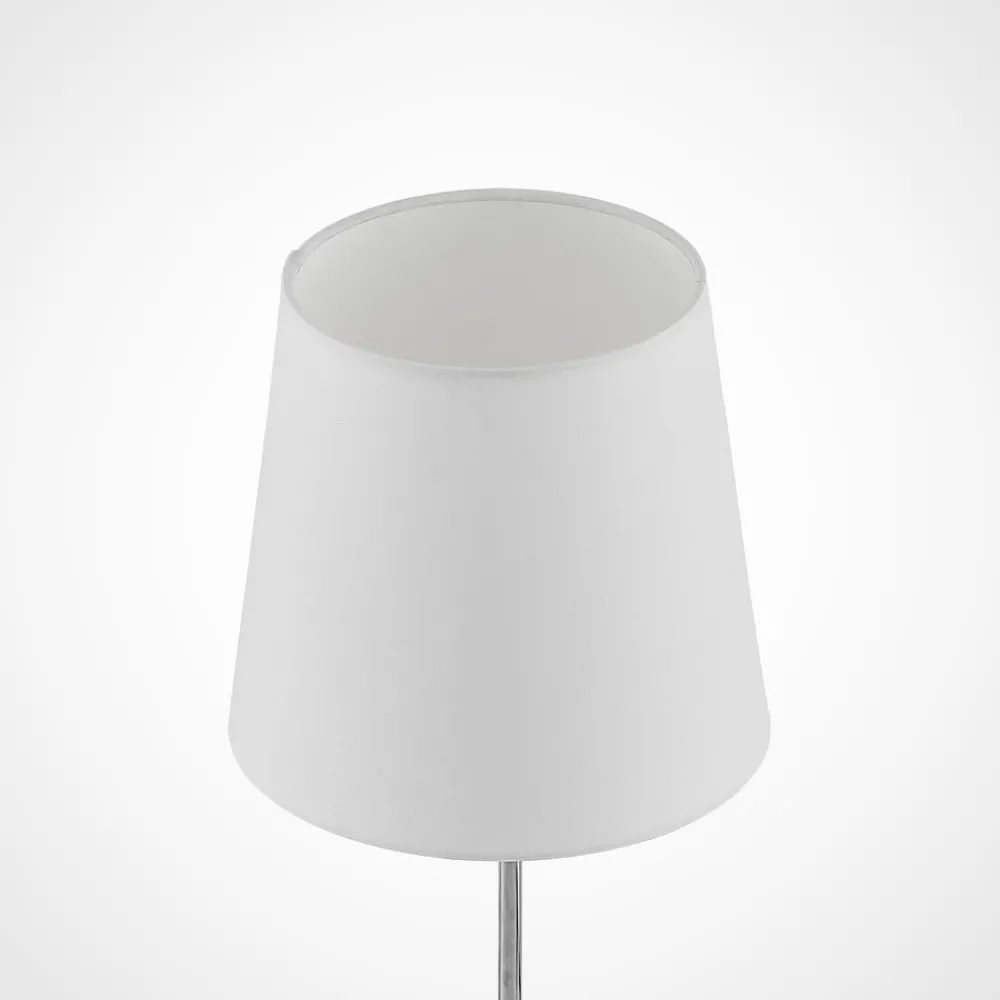 Lindby Bordlamper > Leza bordlampe, krom, hvid skærm