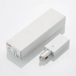 Lindby Skinnesystem > Linaro end feed, hvid, 1-faset system