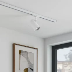 Lindby Arbejdsrum/Kontor|Gang > Linaro skinnespot, GU10, Ø 6 cm, hvid, 1-faset