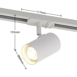 Lindby Arbejdsrum/Kontor|Gang > Linaro skinnespot, GU10, Ø 6 cm, hvid, 1-faset