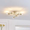 Lindby Gang|Loftlamper > loftlampe Aloria, 6 lyskilder, guld, metal, E27