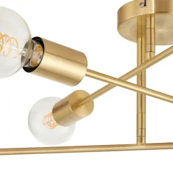 Lindby Gang|Loftlamper > loftlampe Aloria, 6 lyskilder, guld, metal, E27