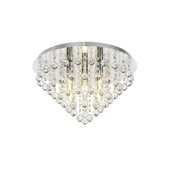 Lindby Loftlamper|Loftlamper > loftlampe Annica, rund, krom, metal, Ø 46cm