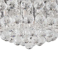 Lindby Loftlamper|Loftlamper > loftlampe Antonino, 8 lyskilder, krom, krystal, 55 cm