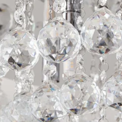 Lindby Loftlamper|Loftlamper > loftlampe Antonino, 8 lyskilder, krom, krystal, 55 cm