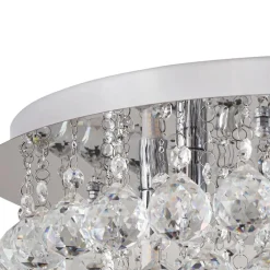 Lindby Loftlamper|Loftlamper > loftlampe Antonino, 8 lyskilder, krom, krystal, 55 cm