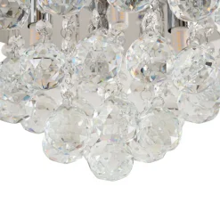 Lindby Loftlamper|Loftlamper > loftlampe Antonino, 4 lyskilder, krom, krystal, 35 cm