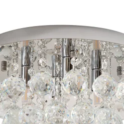Lindby Loftlamper|Loftlamper > loftlampe Antonino, 4 lyskilder, krom, krystal, 35 cm