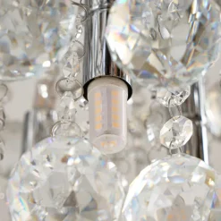 Lindby Loftlamper|Loftlamper > loftlampe Antonino, 4 lyskilder, krom, krystal, 35 cm