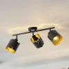 Lindby Gang|Loftlamper > loftlampe Aralena, sort/guld, 3 lyskilder, længde 70 cm