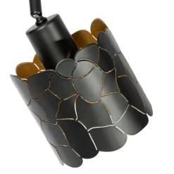 Lindby Gang|Loftlamper > loftlampe Aralena, sort/guld, 3 lyskilder, længde 70 cm