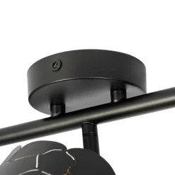 Lindby Gang|Loftlamper > loftlampe Aralena, sort/guld, 3 lyskilder, længde 70 cm