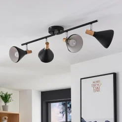 Loftlamper|Loftlamper ^ Lindby loftlampe Arina, 68 cm, sort, 4 lyskilder, E14