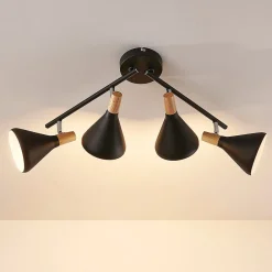 Loftlamper|Loftlamper ^ Lindby loftlampe Arina, 68 cm, sort, 4 lyskilder, E14