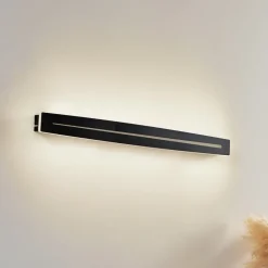 Væglamper ^ Lindby loftlampe Benario, sort, aluminium, 80 cm