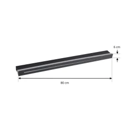 Væglamper ^ Lindby loftlampe Benario, sort, aluminium, 80 cm