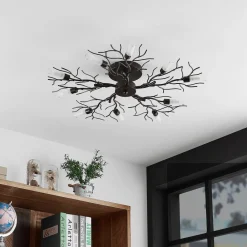 Lindby Loftlamper|Loftlamper > loftlampe Bigna, Ø 68 cm, 10 lyskilder, glas, metal