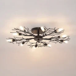 Lindby Loftlamper|Loftlamper > loftlampe Bigna, Ø 68 cm, 10 lyskilder, glas, metal