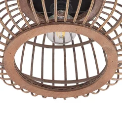 Loftlamper|Loftlamper ^ Lindby loftlampe Bominio, Ø 40 cm, rattan, træ, E27