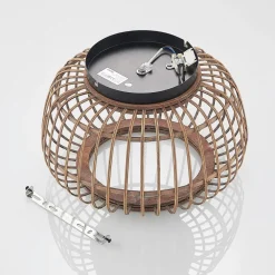 Loftlamper|Loftlamper ^ Lindby loftlampe Bominio, Ø 40 cm, rattan, træ, E27
