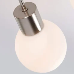 Lindby Gang|Loftlamper > loftlampe Ciala, 7 lyskilder, nikkelfarvet, glas