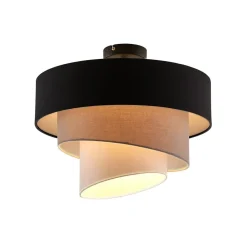 Lindby Gang|Loftlamper > loftlampe Coria, sort/grå/hvid, Ø 40 cm, E27