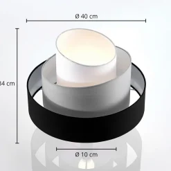 Lindby Gang|Loftlamper > loftlampe Coria, sort/grå/hvid, Ø 40 cm, E27